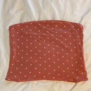 American Eagle Outfitters Peachy Polka Dot Tube Top